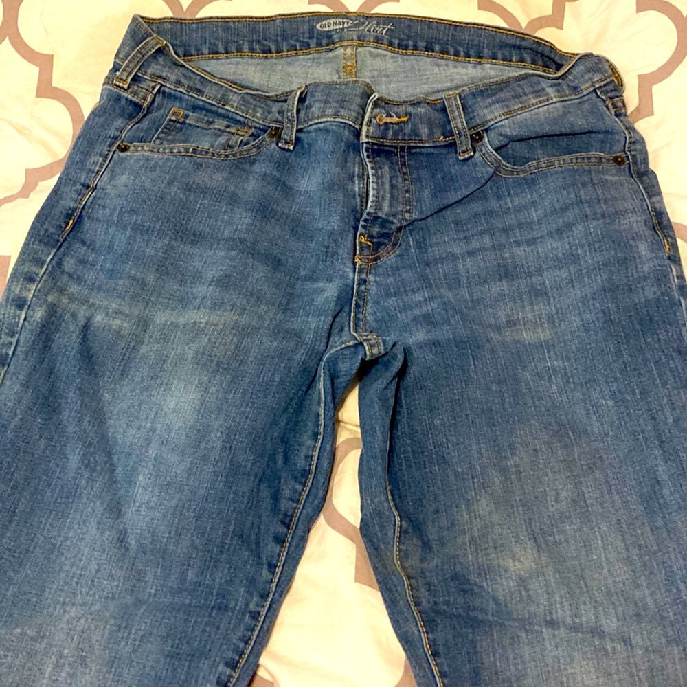 Mid rise long jeans